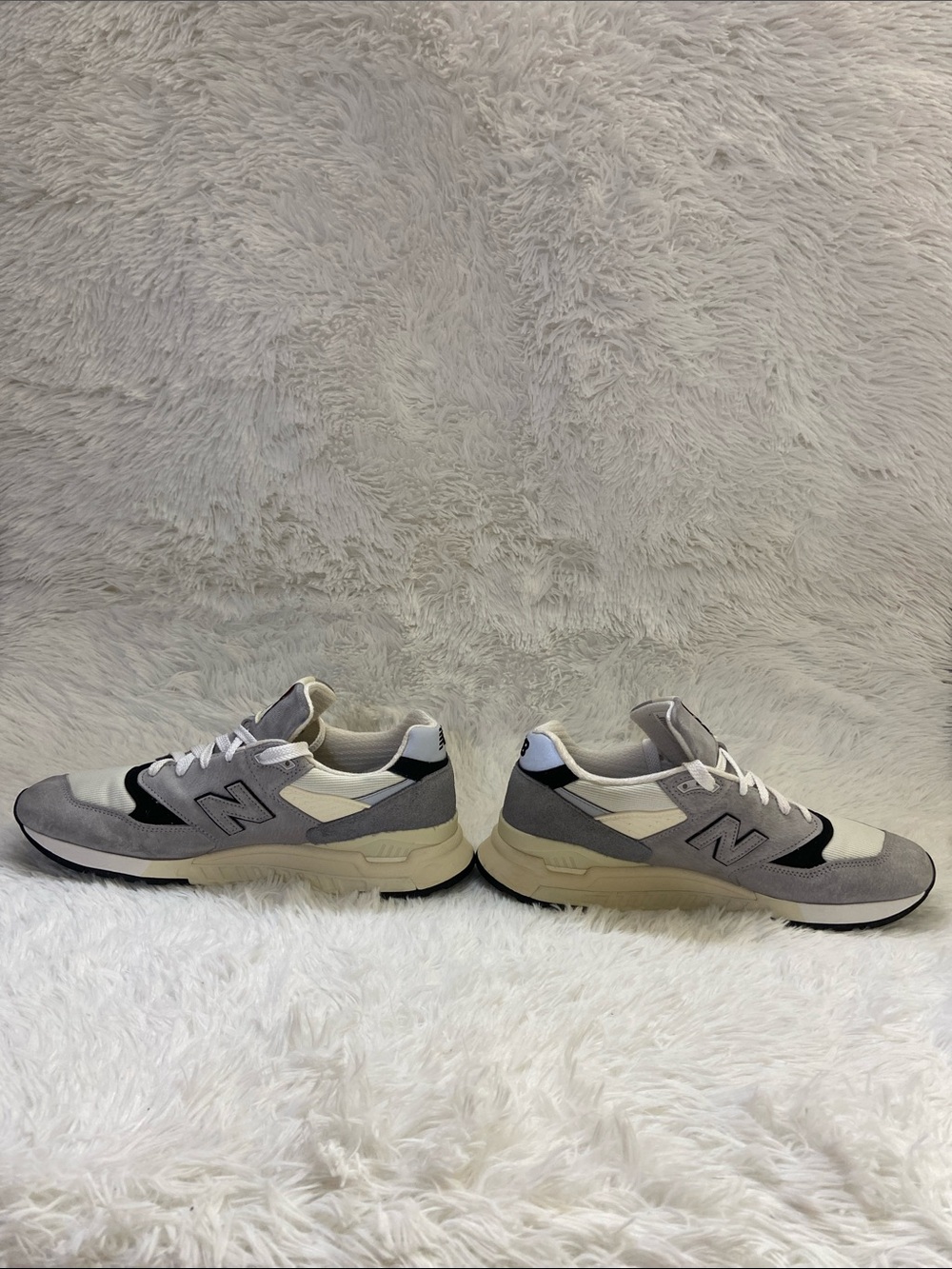 New Balance Gray, White & Black Men's 998 Suede Mesh Low Top Sneakers.Size-11.5 - Picture 3 of 11